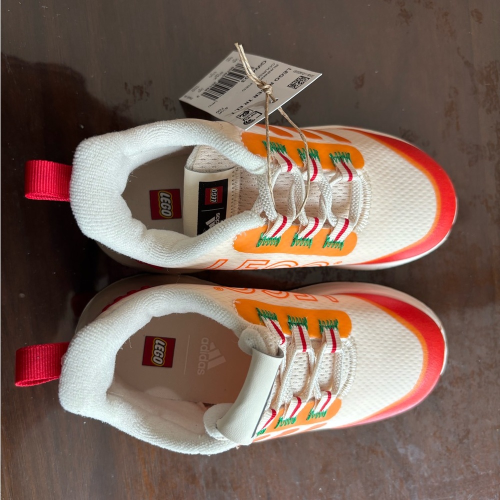 Lego White and Orange Sneakers Sporty Casual Design